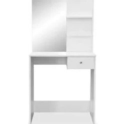 vidaXL - Kaptafel - Wit - Bewerkt hout