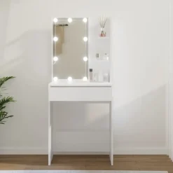 vidaXL - Kaptafel - Wit - Bewerkt hout