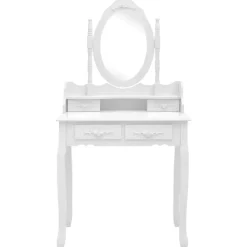 vidaXL - Kaptafel - Wit - Hout