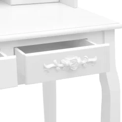 vidaXL - Kaptafel - Wit - Hout