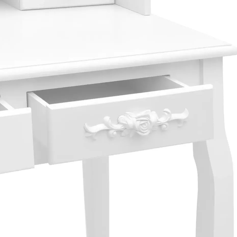 vidaXL - Kaptafel - Wit - Hout