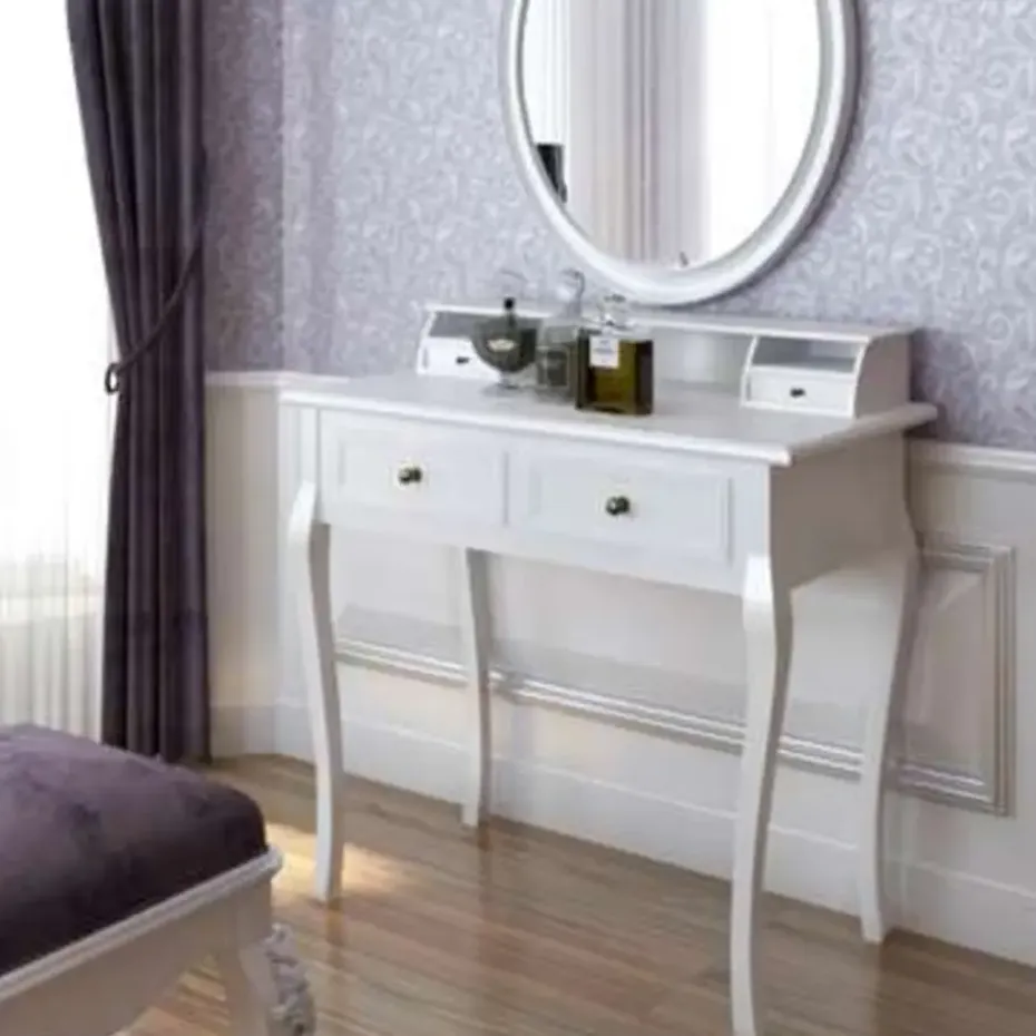 vidaXL - Kaptafel - Wit - Hout