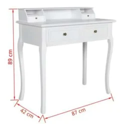 vidaXL - Kaptafel - Wit - Hout