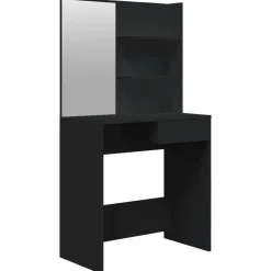 vidaXL - Kaptafel - Zwart - Bewerkt hout