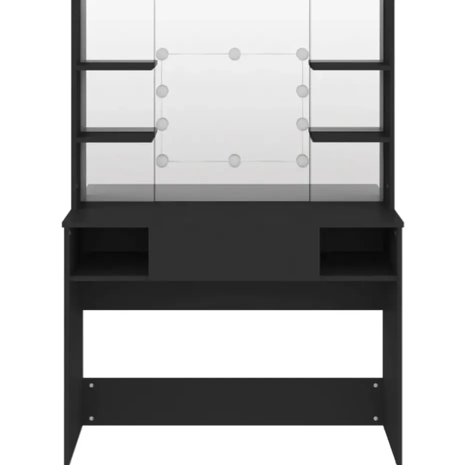 vidaXL - Kaptafel - Zwart - MDF