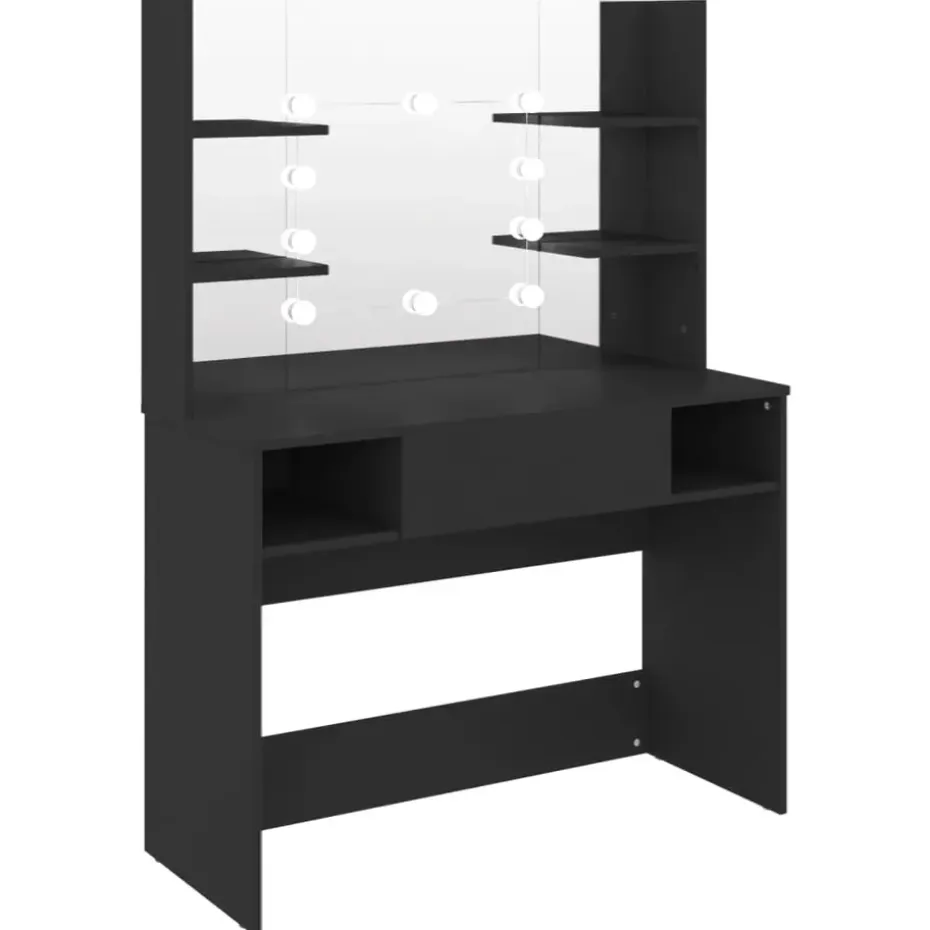 vidaXL - Kaptafel - Zwart - MDF