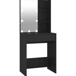 vidaXL - Kaptafel - Zwart - Bewerkt hout