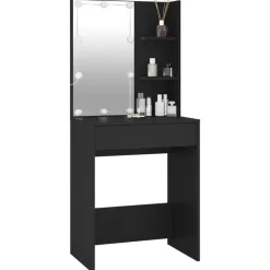 vidaXL - Kaptafel - Zwart - Bewerkt hout