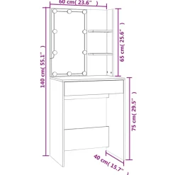 vidaXL - Kaptafel - Zwart - Bewerkt hout