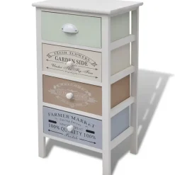 vidaXL - Kast - Wit - Hout - 38 x 28 x 72 cm