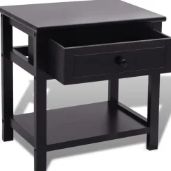 vidaXL - Kast - Zwart - Paulowniahout - 2 stuks