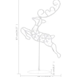 vidaXL - Kerst Rendier En Slee - Cold white