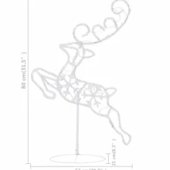 vidaXL - Kerst Rendier En Slee - Cold white