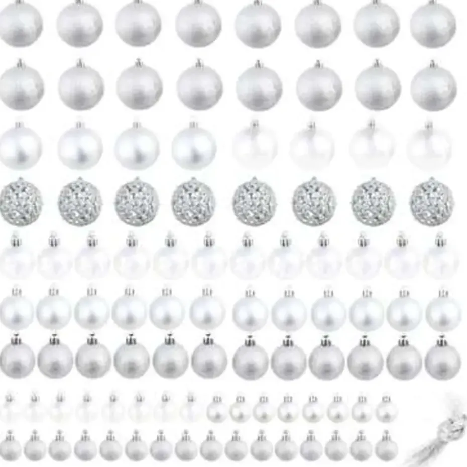 vidaXL - Kerstbal - Zilver - Kunststof - 100 stuks