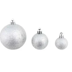 vidaXL - Kerstbal - Zilver - Kunststof - 100 stuks