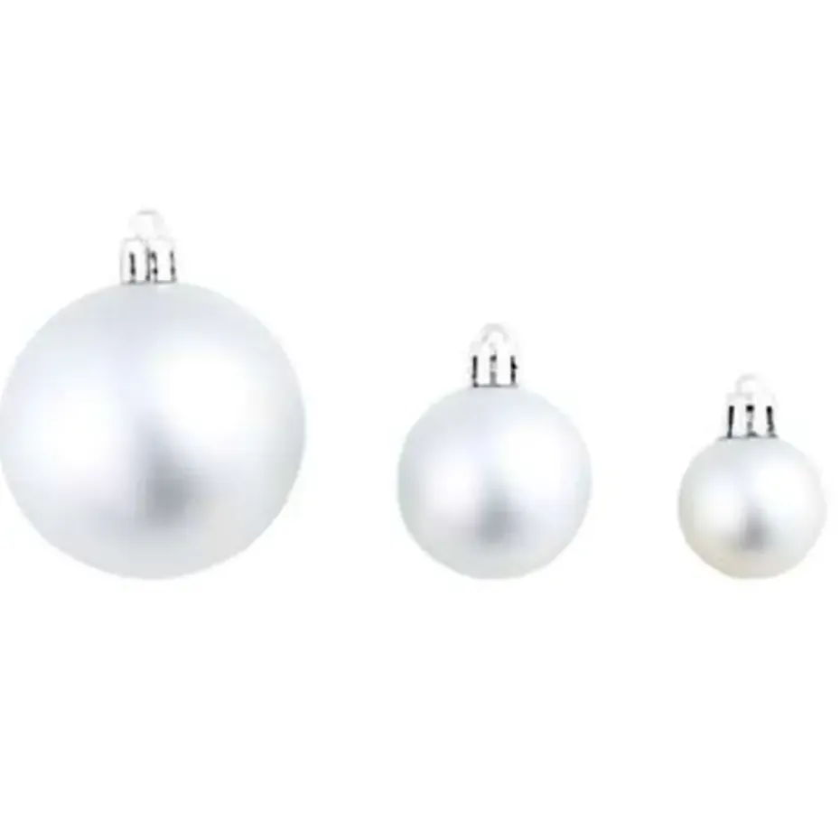 vidaXL - Kerstbal - Zilver - Kunststof - 100 stuks