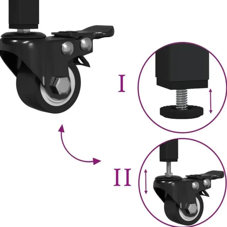 vidaXL - Keukentrolley - Bruin - Bewerkt hout