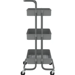 vidaXL - Keukentrolley - Grijs - IJzer