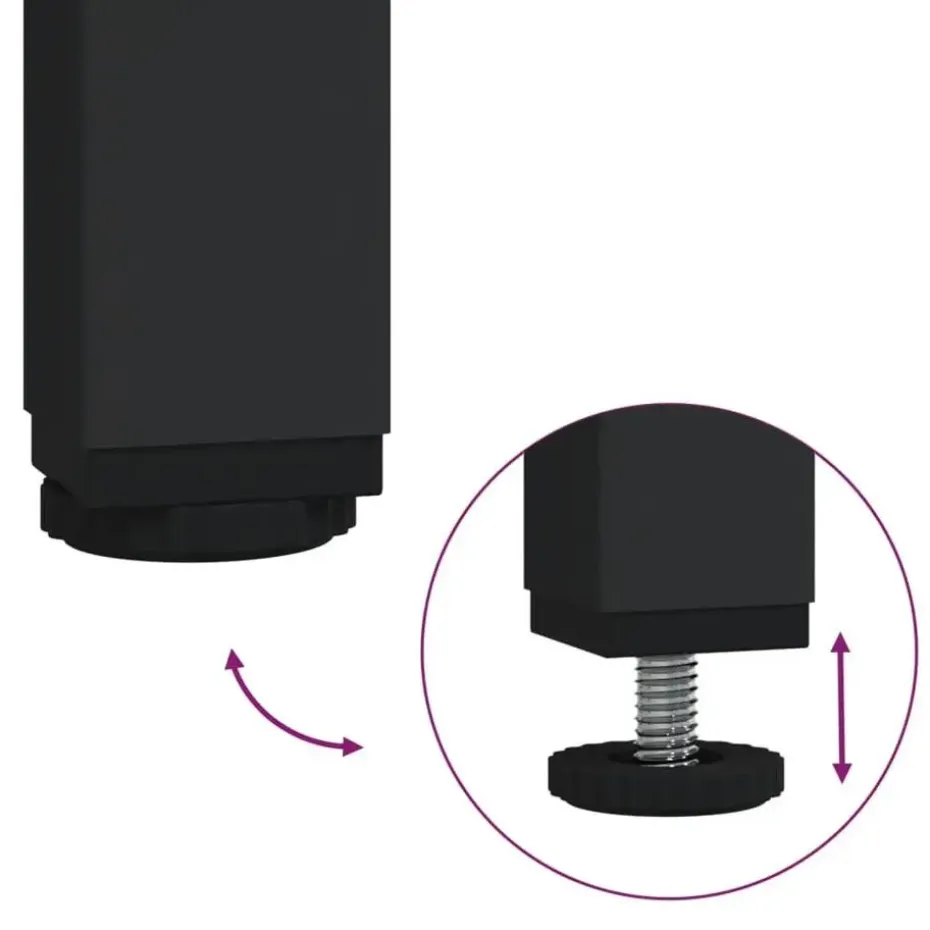 vidaXL - Keukentrolley - Zwart - Bewerkt hout