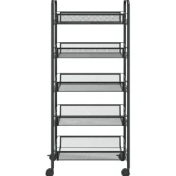 vidaXL - Keukentrolley - Zwart - IJzer - 46 x 26 x 105 cm