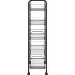 vidaXL - Keukentrolley - Zwart - IJzer - 46 x 26 x 105 cm