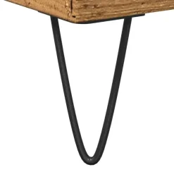 vidaXL - Kolomkast met 2 deuren 2 vakken oud hout - Ijzer en hout - 30x30x190 cm