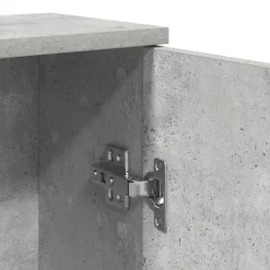 vidaXL - Kolomkast met rolhouder - Betongrijs - Bewerkt hout - 39x22x90 cm