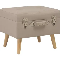 vidaXL - Kruk - Beige - Stof