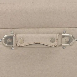 vidaXL - Kruk - Beige - Stof