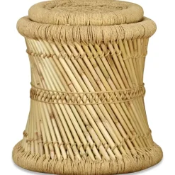 vidaXL - Kruk - Bruin - Bamboe - 2 stuks