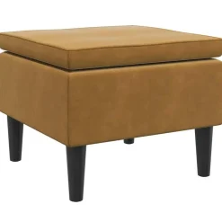 vidaXL - Kruk - Bruin - Fluweel