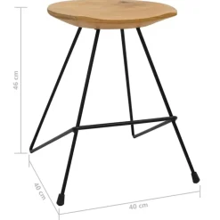 vidaXL - Kruk - Bruin - Hout