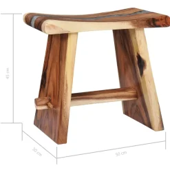 vidaXL - Kruk - Multikleur - Hout