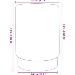vidaXL - Kruk - Zwart - Stof