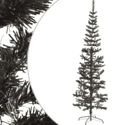 vidaXL - Kunstkerstboom met 486 tips en staal standaard 240 cm - Zwart - PVC