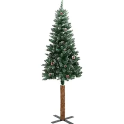 vidaXL - Kunstkerstboom met staal standaard 180 cm - Groen - PVC