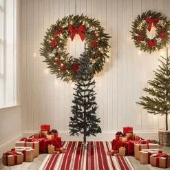 vidaXL - Kunstkerstboom met 265 tips en staal standaard 150 cm - Zwart - PVC