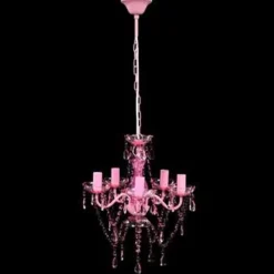 vidaXL - Kunstmatige Kristallen Glazen Plafondlamp - Roze - Glas