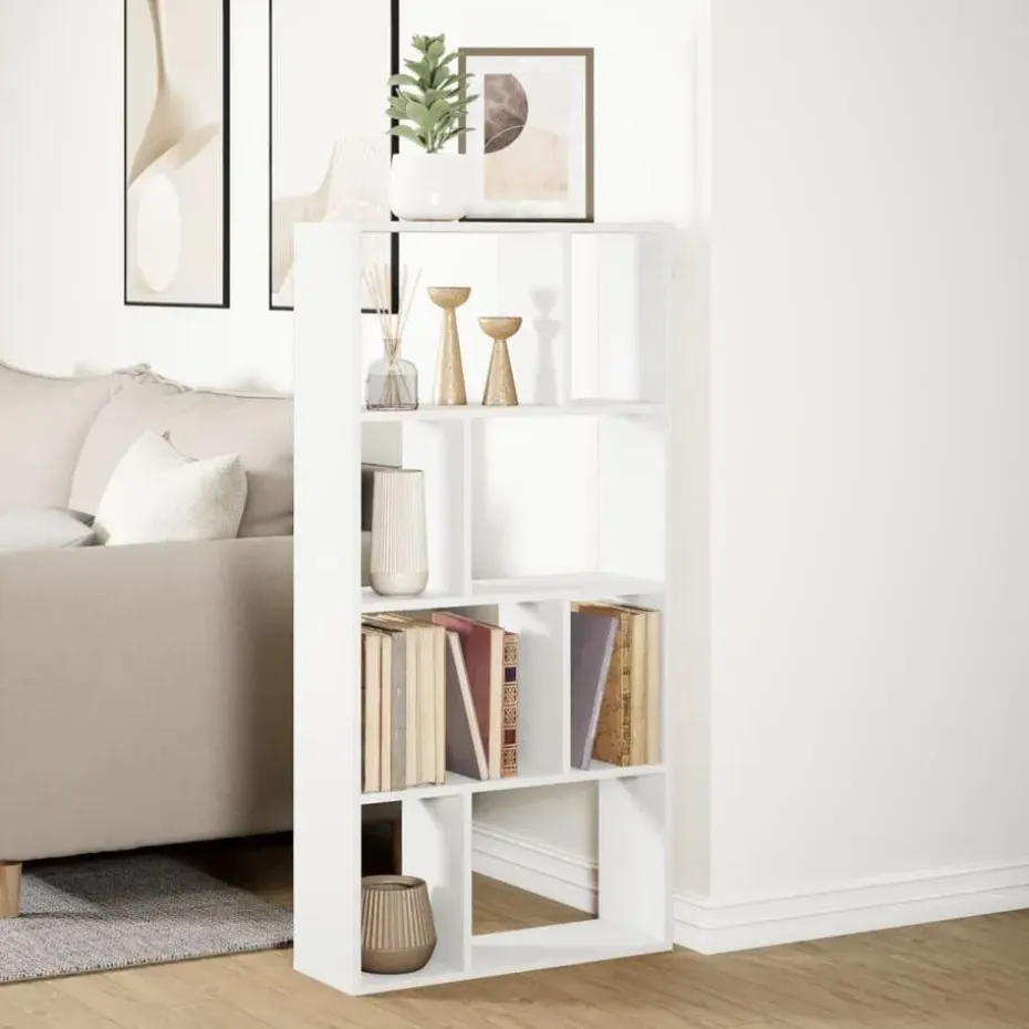 vidaXL - 4-laags Boekenkast voor woonkamers - Wit - Hout - 60x20x120 cm