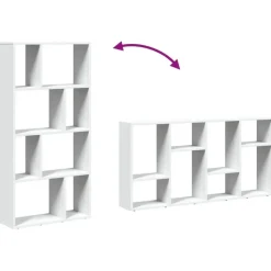 vidaXL - 4-laags Boekenkast voor woonkamers - Wit - Hout - 60x20x120 cm