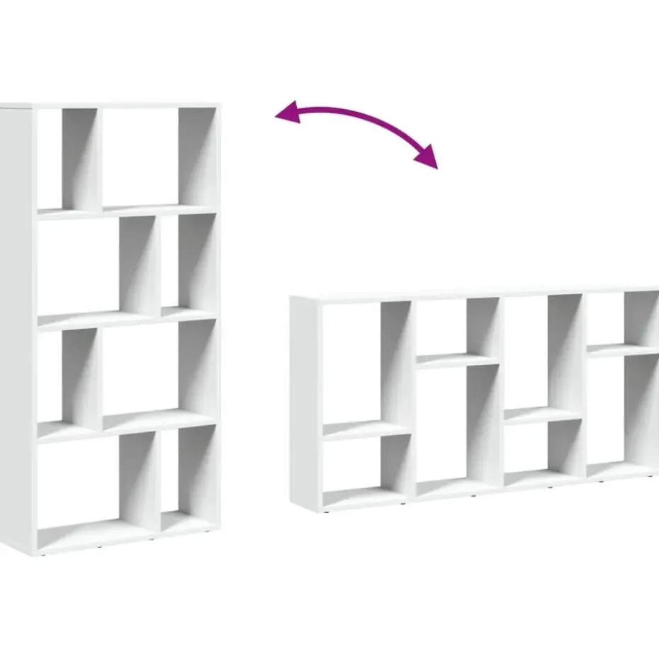 vidaXL - 4-laags Boekenkast voor woonkamers - Wit - Hout - 60x20x120 cm