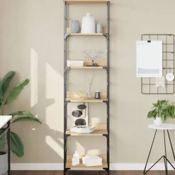 vidaXL - 5-laags Boekenkast - Sonoma eiken - Bewerkt hout - 50x33x188.5 cm