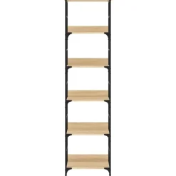 vidaXL - 5-laags Boekenkast - Sonoma eiken - Bewerkt hout - 50x33x188.5 cm