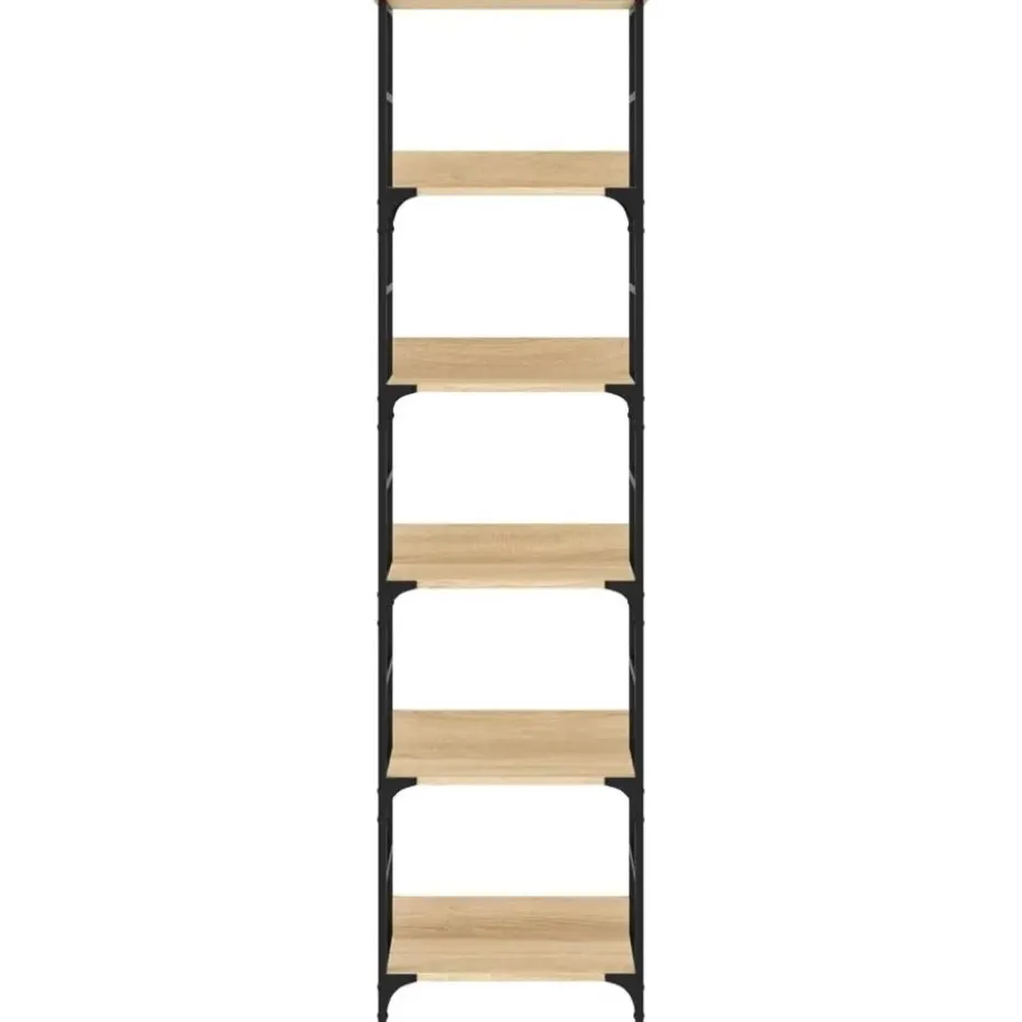 vidaXL - 5-laags Boekenkast - Sonoma eiken - Bewerkt hout - 50x33x188.5 cm