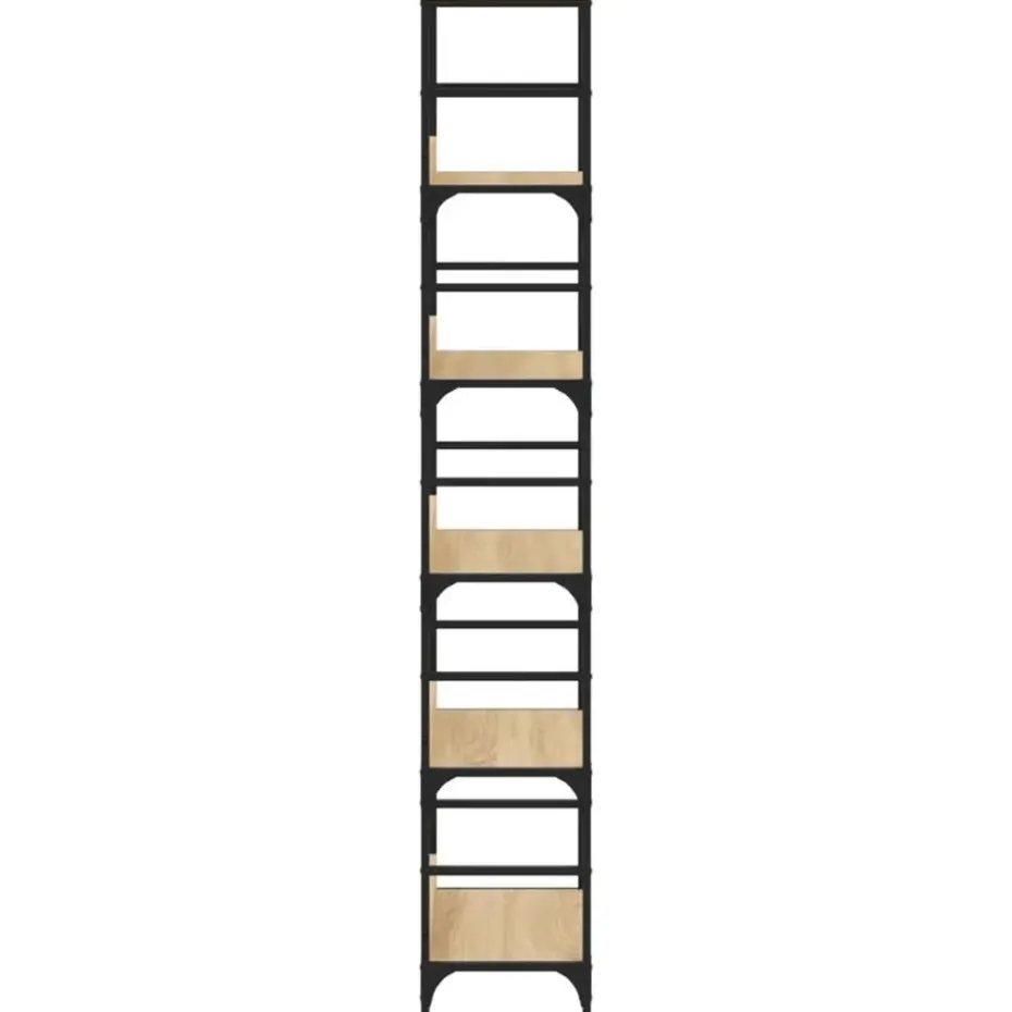 vidaXL - 5-laags Boekenkast - Sonoma eiken - Bewerkt hout - 50x33x188.5 cm