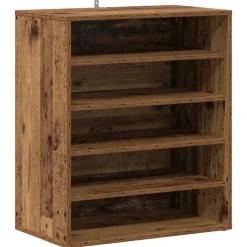 vidaXL - 5-laags Schoenenkast 10 paar - Oud hout - 60x35x70 cm