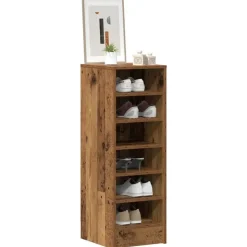 vidaXL - 6-laags Schoenenkast 6 paar - Oud hout - 35x35x92 cm