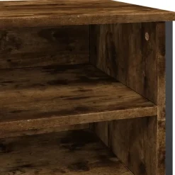 vidaXL - 4-laags Schoenenkast 12 paar - Gerookt eiken - Hout - 80x38x78 cm