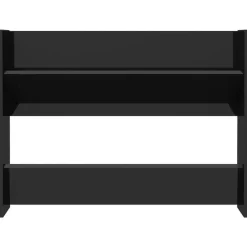 vidaXL - 2-laags Wandshoenenkasten 6 paar - Zwart - 80x18x60 cm - Set van 2