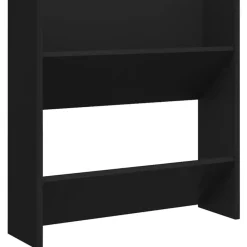 vidaXL - 2-laags Wandshoenenkast 4 paar - Zwart - Bewerkt hout - 60x18x60 cm